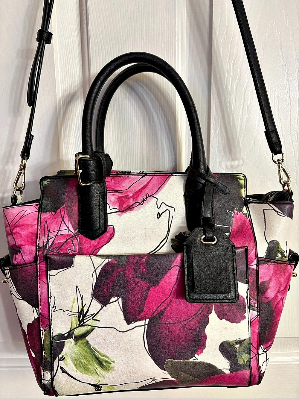 REED by Reed Krakoff Atlantique Convertible Medium Satchel in Pink Floral